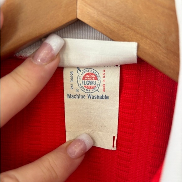 Red 60s Vintage Mister Trio Uniforms Waitress Uniform Absolutely Darling SZ SM - Picture 2 of 6